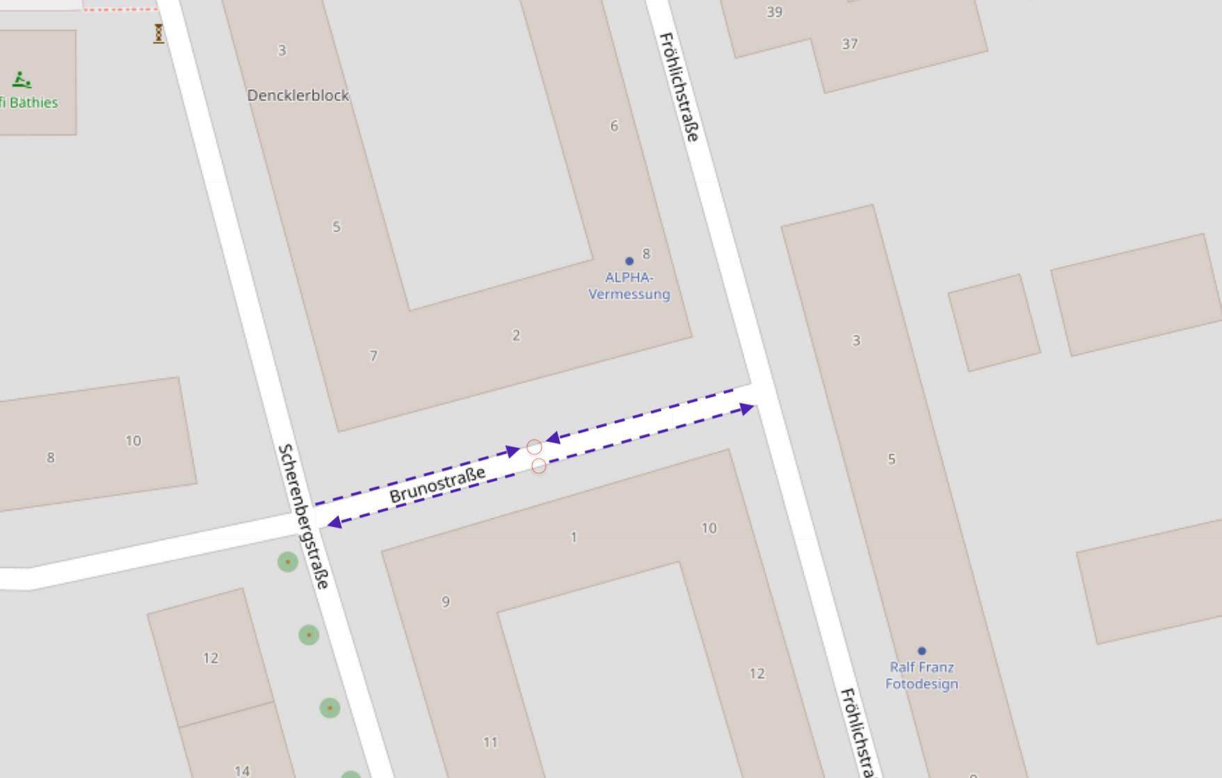 Mögliche Verkehrsberuhigung in der Brunostraße