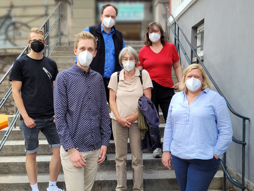 Konstantin Mack, Vorsitzender Lukas Weidinger, Patrick Friedl, Karin Miethaner-Vent, Silke Trost, Vorsitzende Sandra Vorlová (v. lks)
