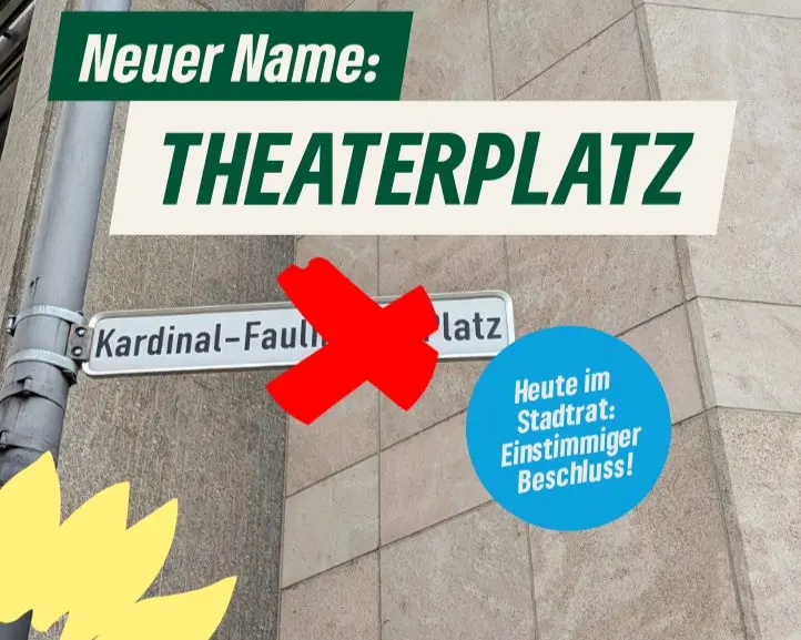 Der Kardinal-Faulhaber-Platz wurde umbenannt in Theaterplatz.