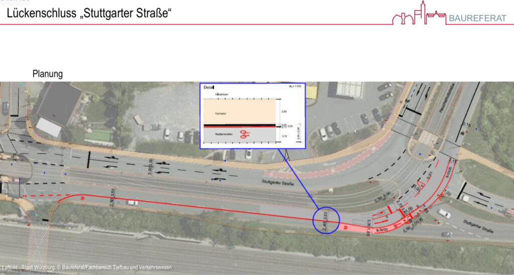 kizze Baureferat Radweg Stuttgarter Straße